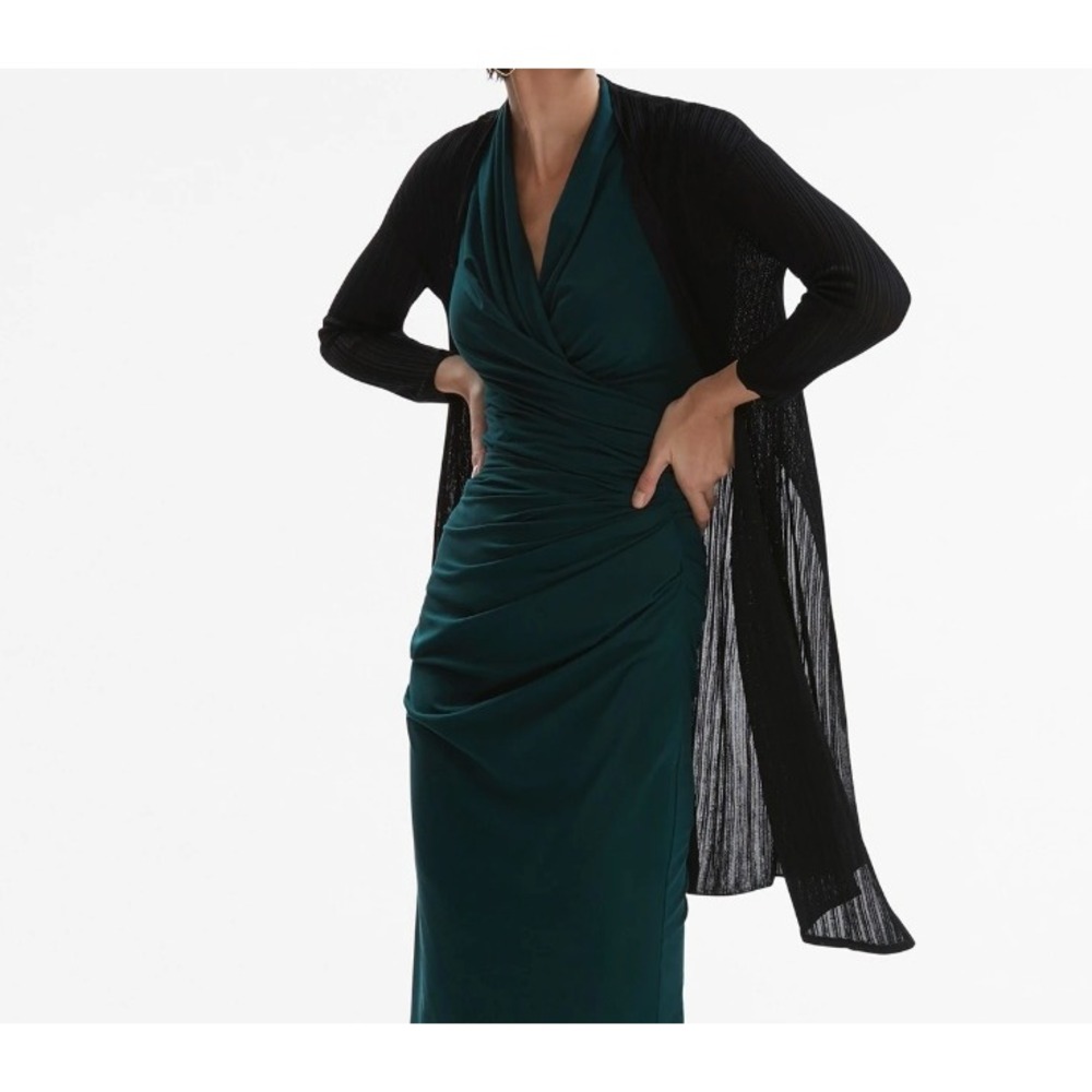 MM Lafleur Graham Kimono in Sheer Rib Black sz M‎